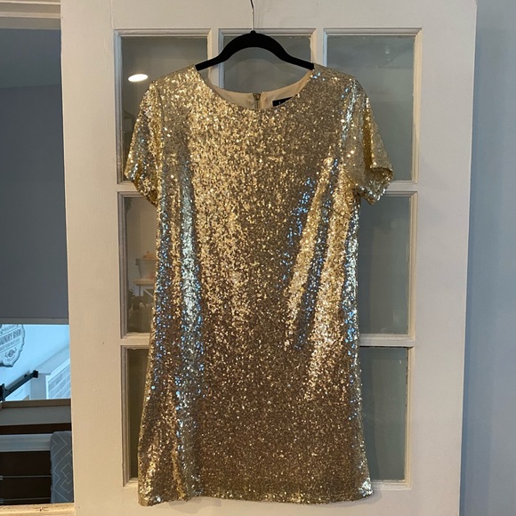 LULU’S - Gold Sequin Mini Dress - Picture 2 of 11